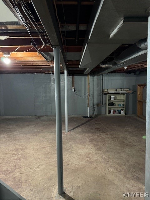 view of basement