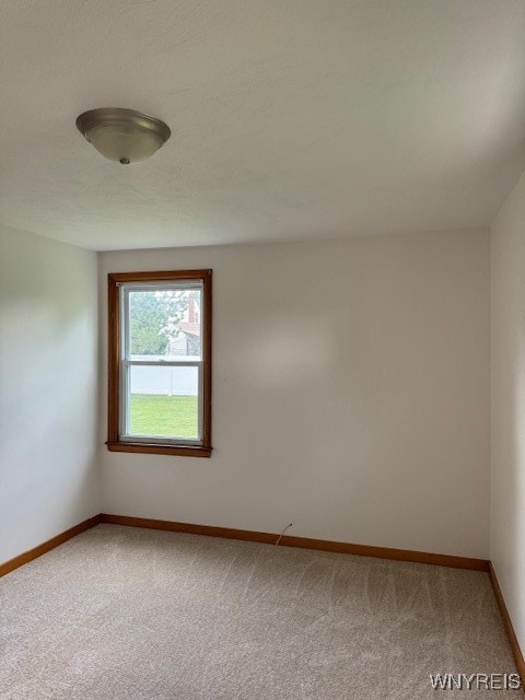 unfurnished room featuring carpet