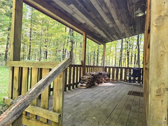 view of wooden terrace