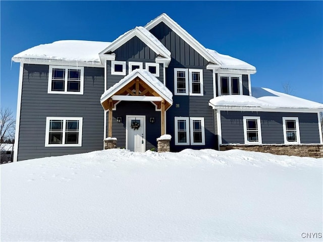 view of front of property with board and batten siding