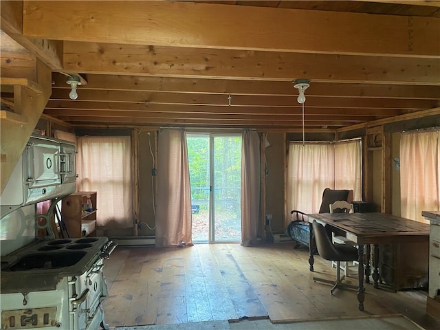 miscellaneous room featuring a baseboard heating unit