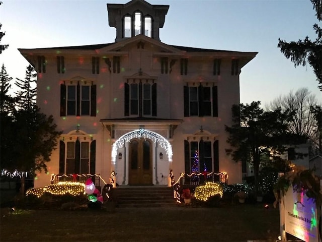 italianate home with french doors