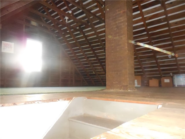 view of attic