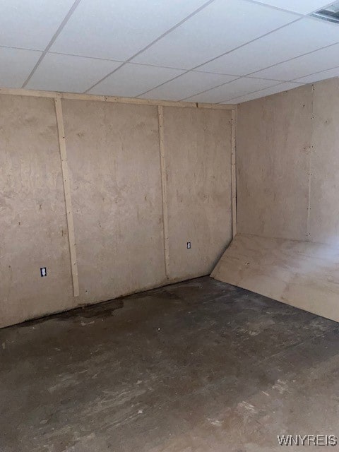10754 Alleghany Rd, Darien, NY 14040 - basement with a paneled ceiling