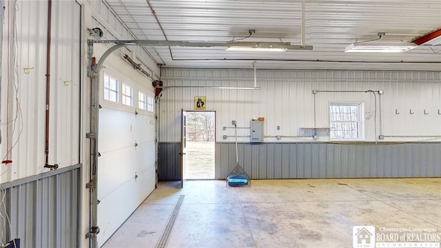 garage featuring electric panel