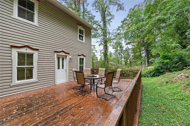 view of wooden terrace