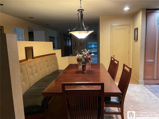 view of dining area