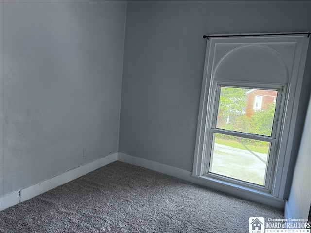 view of carpeted spare room