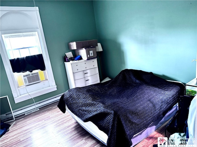 bedroom featuring light hardwood / wood-style flooring