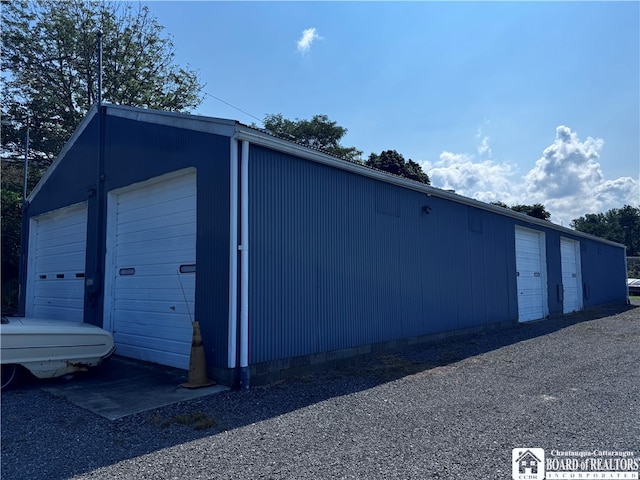 view of outdoor structure featuring a garage