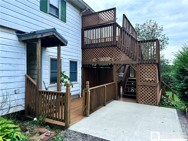 deck featuring a patio area