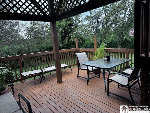 view of wooden deck