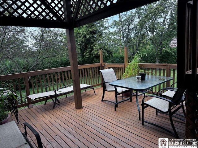 150 N Portage St, Westfield, NY 14787 - deck with outdoor dining area