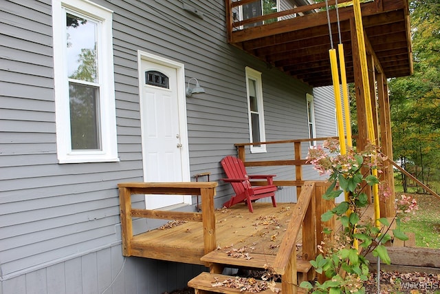 view of wooden deck