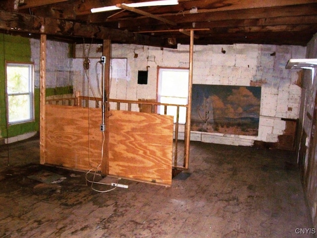 view of basement