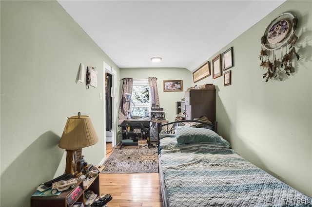 bedroom featuring light hardwood / wood-style floors