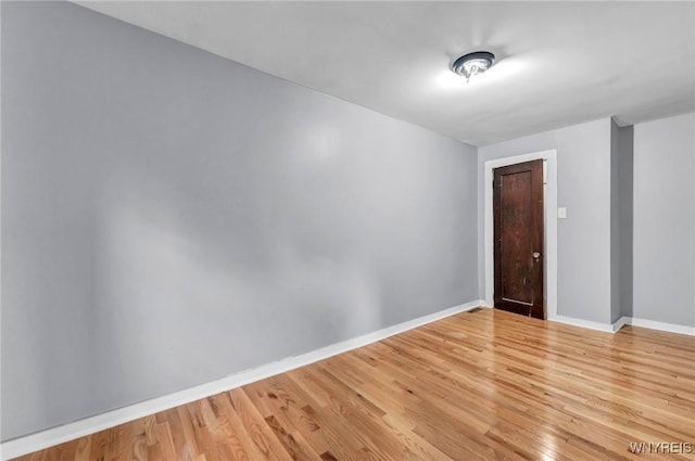 empty room featuring light wood-type flooring