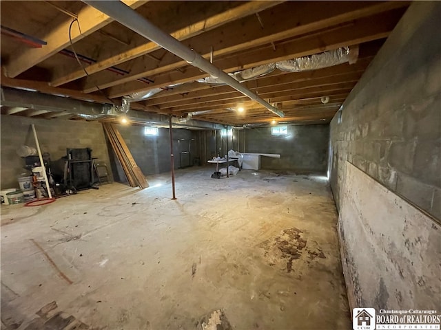 view of basement