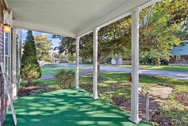 unfurnished sunroom with plenty of natural light