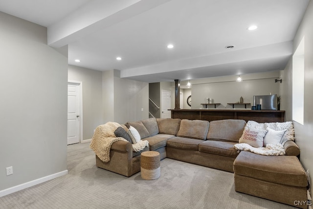 view of carpeted living room