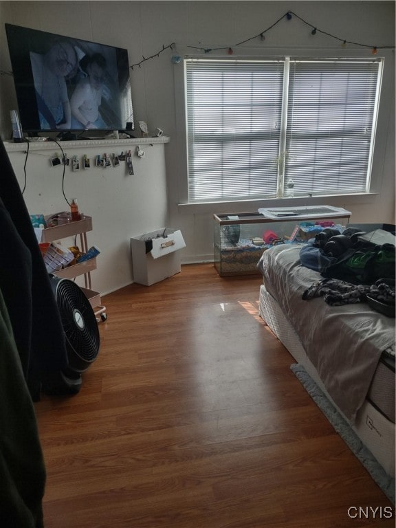 bedroom featuring hardwood / wood-style floors