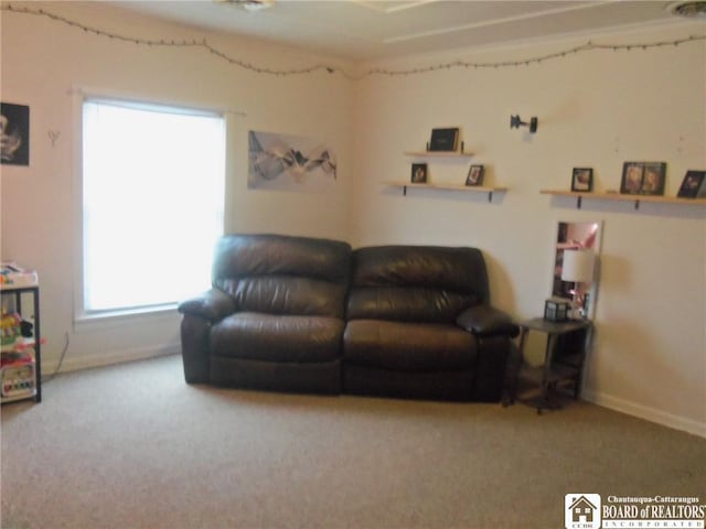 view of carpeted living room