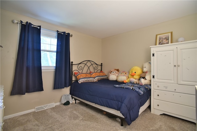 bedroom with carpet floors