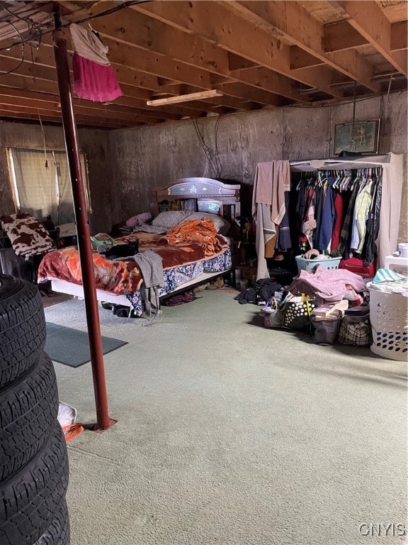 bedroom with carpet flooring