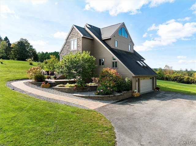 view of property exterior featuring a yard