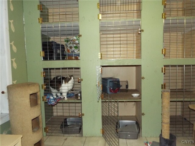 interior space with tile patterned floors