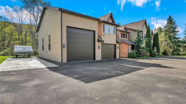 view of home's exterior featuring a garage