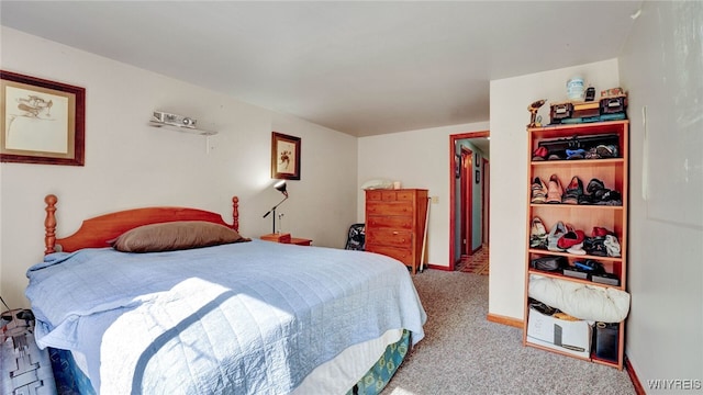 bedroom featuring carpet floors