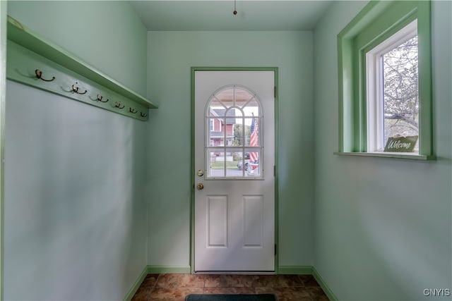 entryway with a wealth of natural light