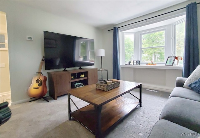 view of carpeted living room