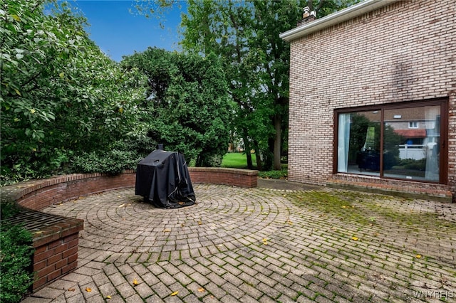 view of patio featuring area for grilling