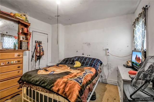 view of carpeted bedroom