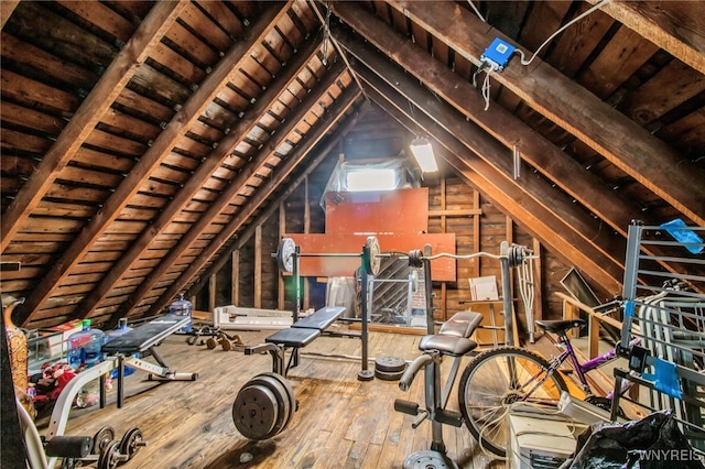 view of attic