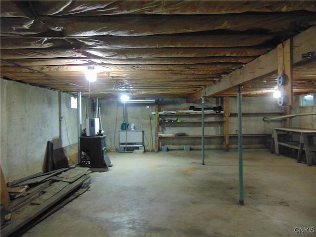 view of basement