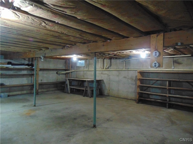 view of basement