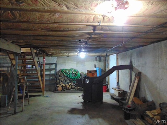 view of basement