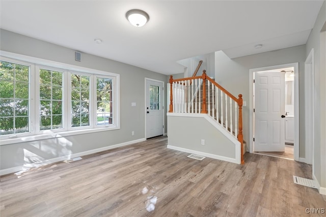 interior space featuring light wood-type flooring