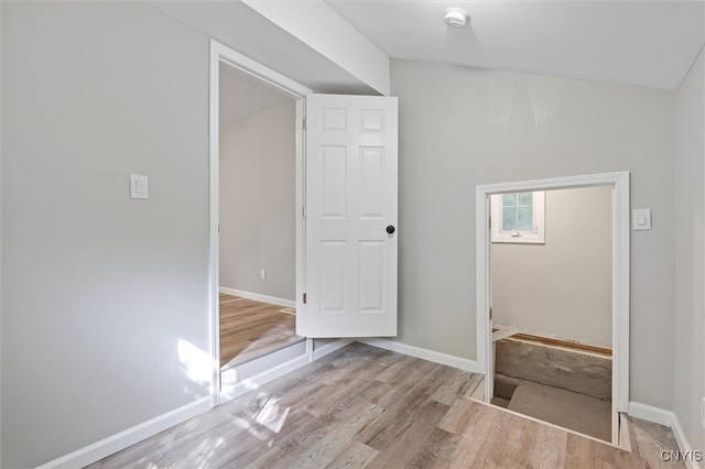 empty room featuring light wood-type flooring