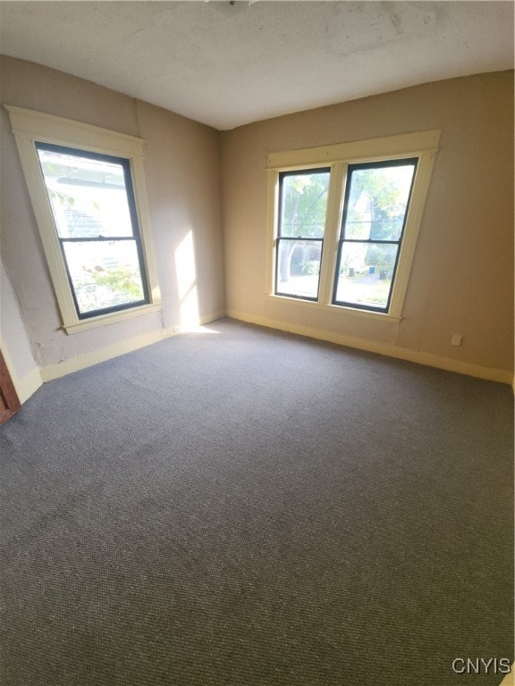 carpeted spare room with a healthy amount of sunlight