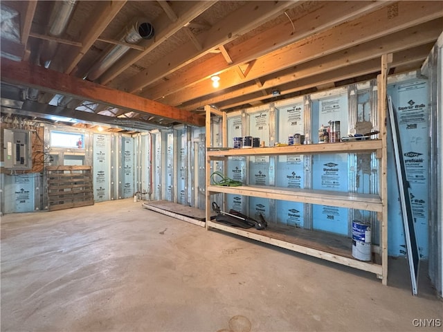 storage room with electric panel