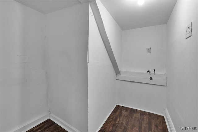 bathroom featuring hardwood / wood-style flooring