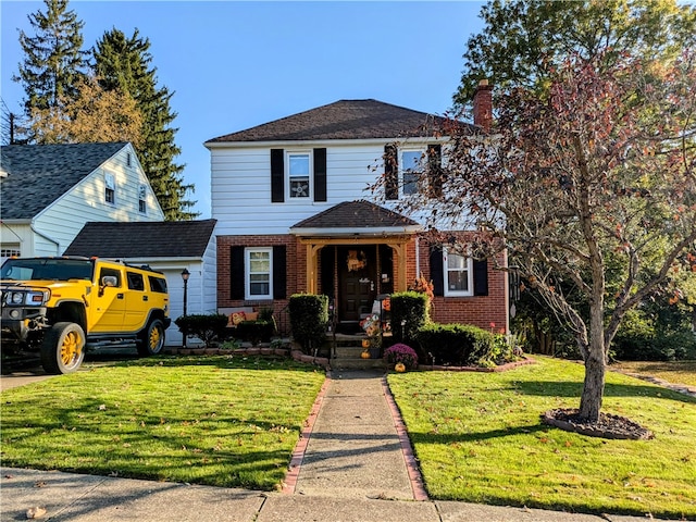 front of property with a front yard