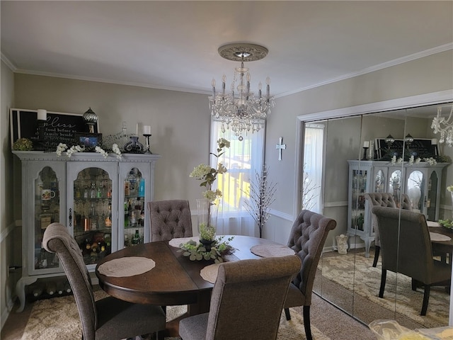 53 Orchard Pl, Bradford City, PA 16701 - dining room featuring a chandelier and crown molding