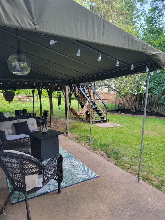 53 Orchard Pl, Bradford City, PA 16701 - view of patio / terrace with stairs and outdoor lounge area