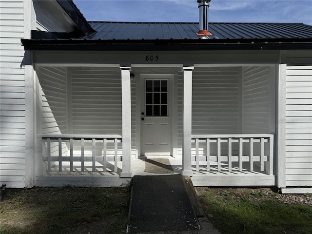 view of doorway to property