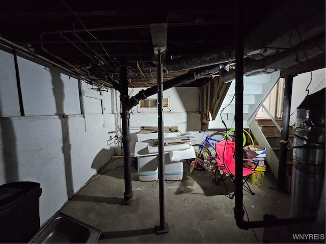 view of basement